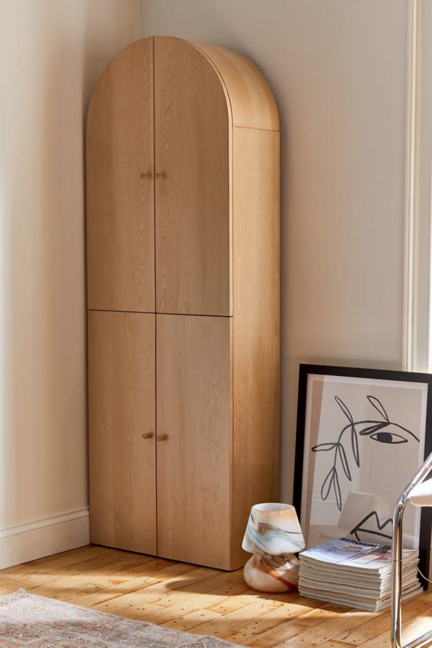 Wallace cane shop and oak armoire